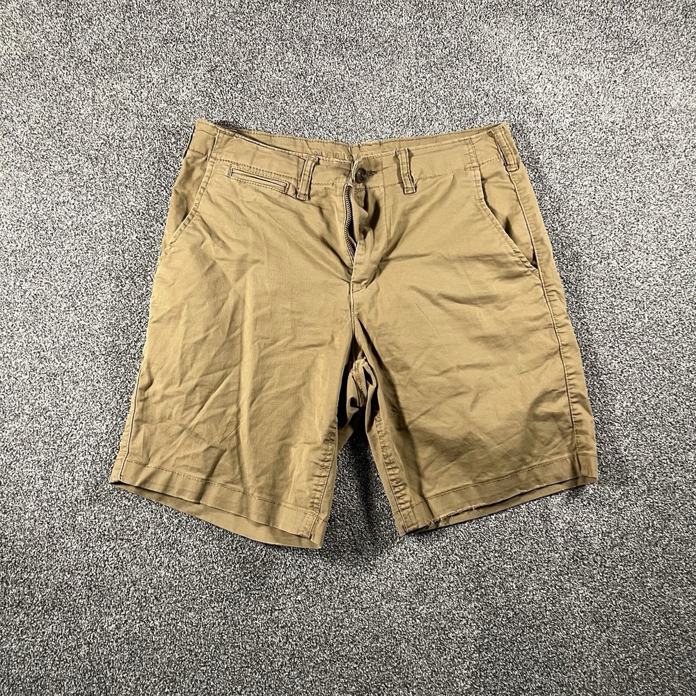 American Eagle Men’s Khaki Chino Shorts Size 28 Casual Flat Front Cotton